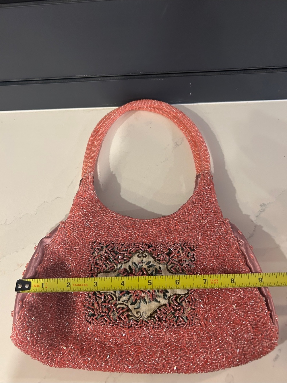 IN’S Vintage Pink beaded bag with embroidery Y2K coquette - Picture 5 of 6